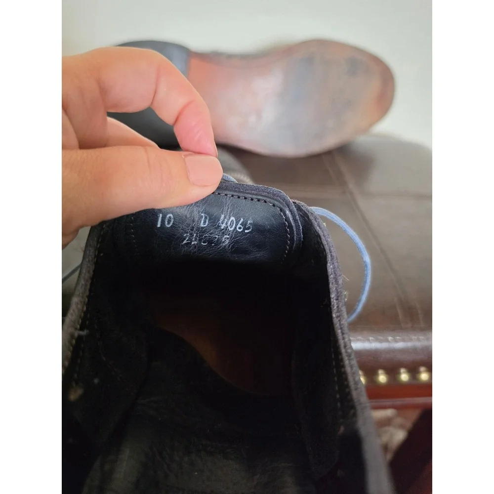 Allen Edmonds Neumok Gray Leather Wingtip Oxfords Preppy‎ Dress Shoes Sz10D